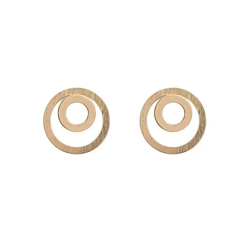 TIMI OF SWEDEN To runde øreringe forgyldt guld 18 mm