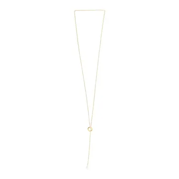 TIMI OF SWEDEN Boel halskæde lariat perle 80 cm stål
