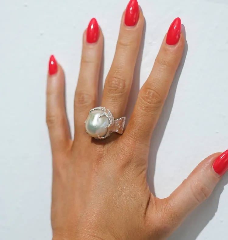 Wos Bedazzled Draco ring sølv justerbar