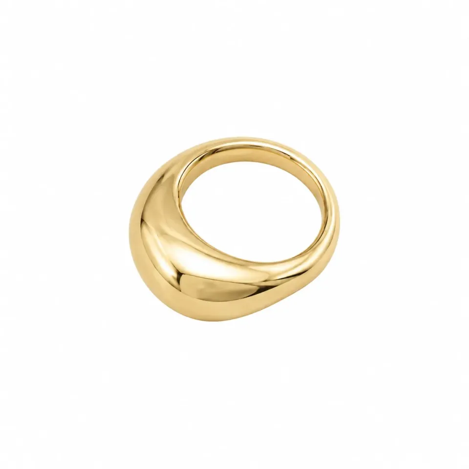 Wos Polly ring messing guld tidløs