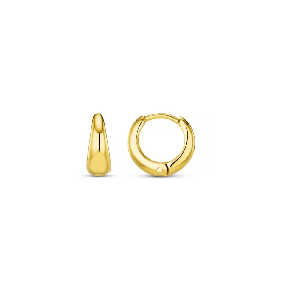 Orelia Tapered Micro Hoop øreringe forgyldt små