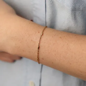 TIMI OF SWEDEN Inger chain armbånd stål 17+5 cm