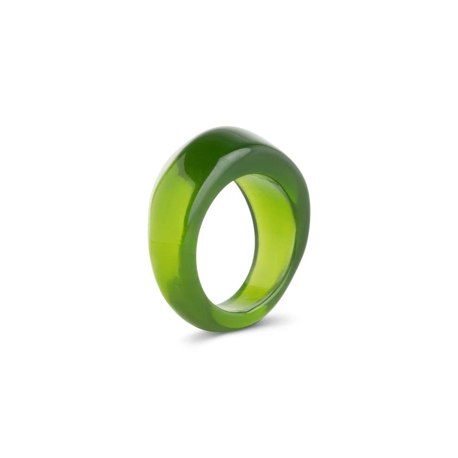 TIMI OF SWEDEN Hattie statement ring resin grøn 18