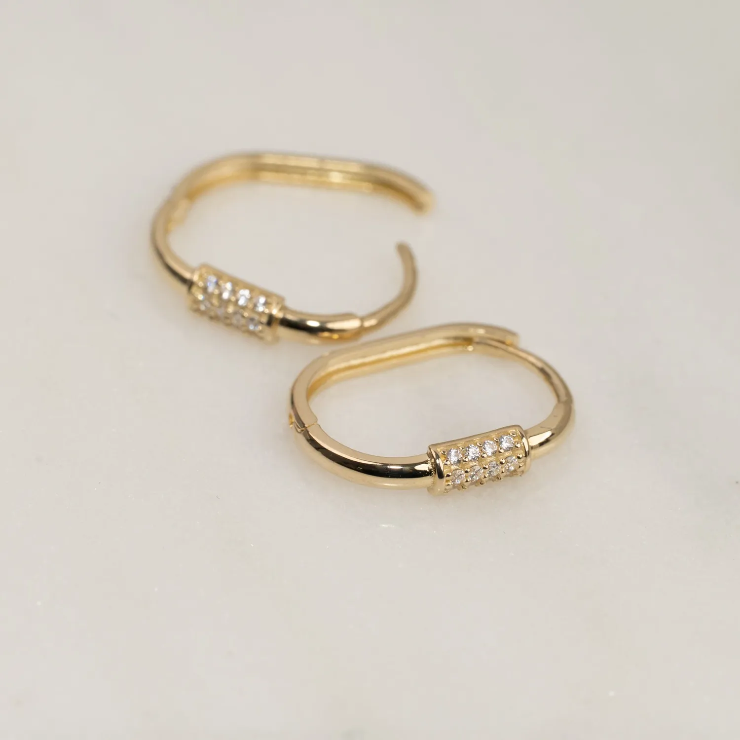 Sisi Copenhagen Viktoria Crystal creoler guld zirkonia par