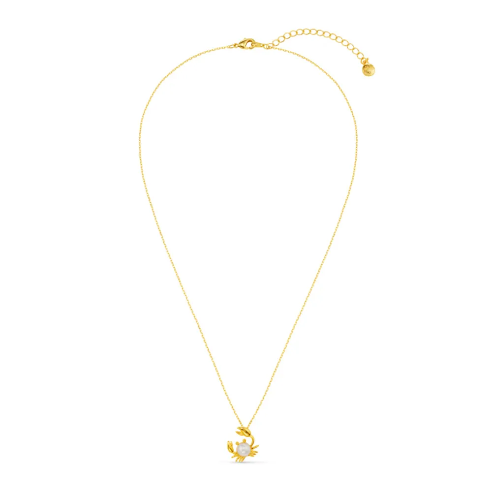 Orelia Pearl Crab Charm halskæde guld med perle
