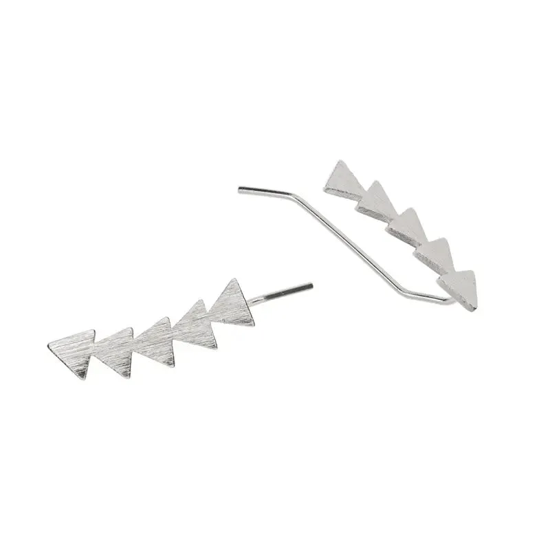 TIMI OF SWEDEN trekantede ear climber øreringe 20 mm