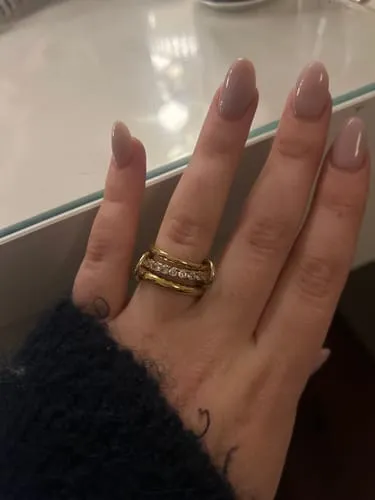 TIMI OF SWEDEN Ethel stablet ring krystal stål