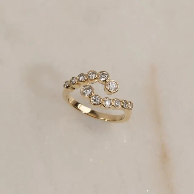 Sisi Copenhagen Swirl lab-diamantring 0,5ct 14kt