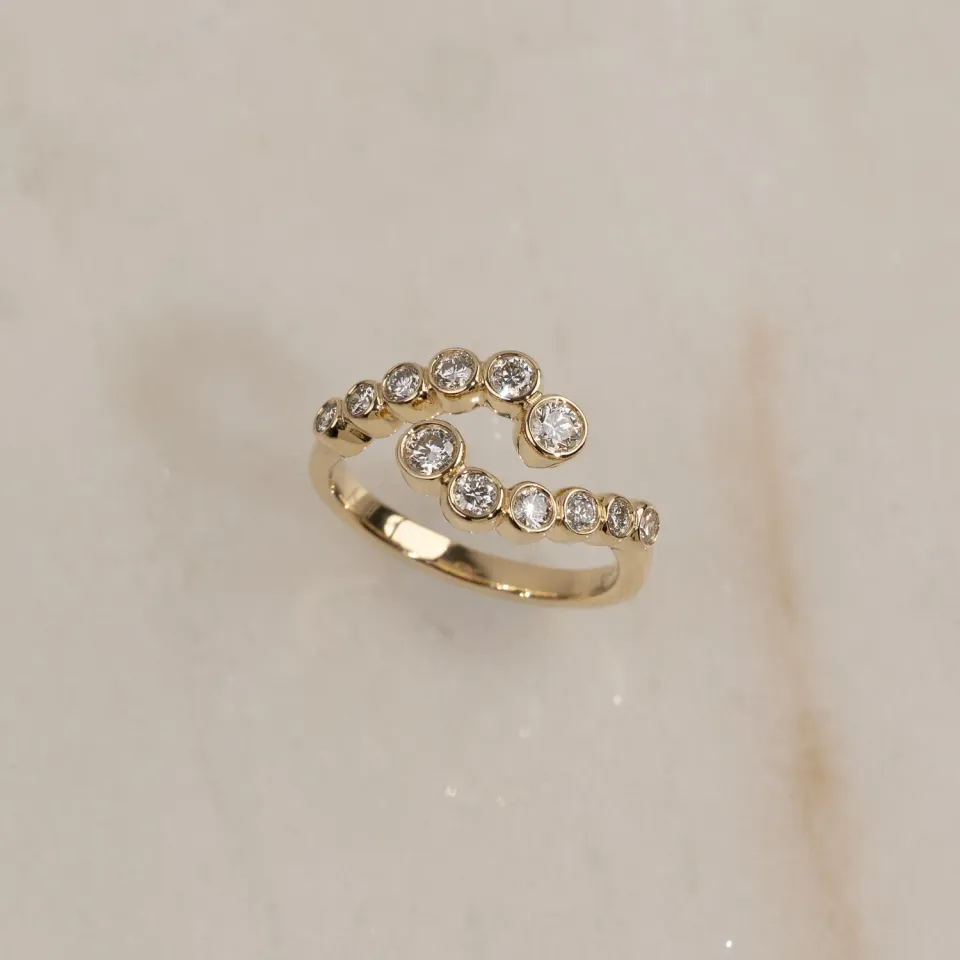 Sisi Copenhagen Swirl lab-diamantring 0,5ct 14kt