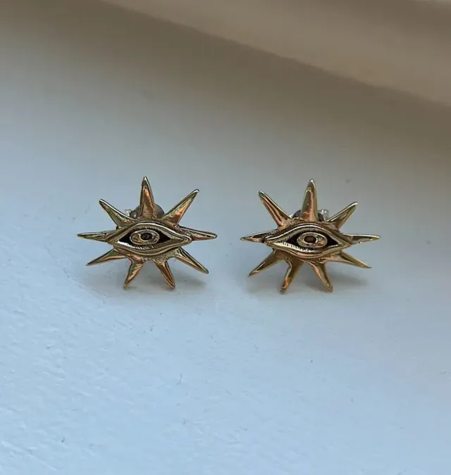 Wos Bedazzled Mini View øreringe guld øje