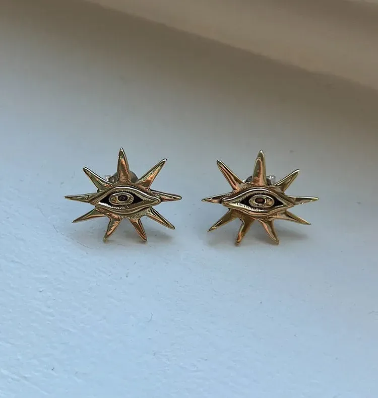 Wos Bedazzled Mini View øreringe guld øje