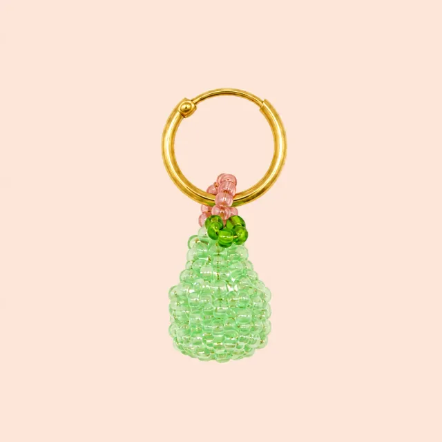 Lulo Jewelry Pear Hoop øreringe 18K guldbelagt perle
