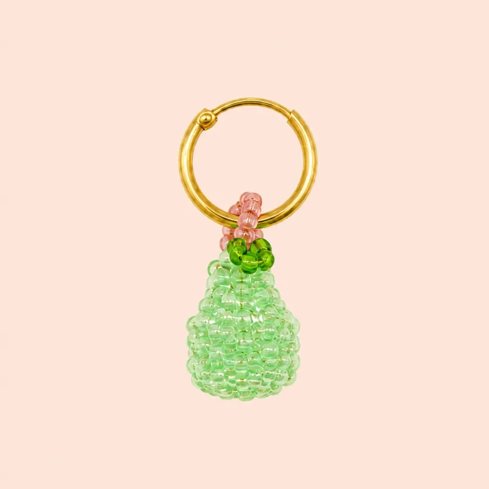 Lulo Jewelry Pear Hoop øreringe 18K guldbelagt perle