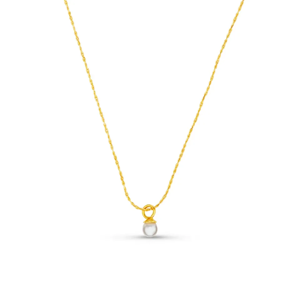 Orelia Fine Micro Pearl Collar halskæde guld perle
