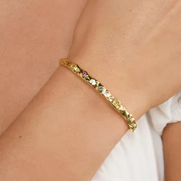 TIMI OF SWEDEN Shiloh bangle armbånd krystal guld