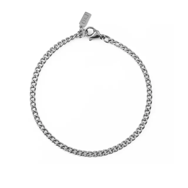Orelia Fine Curb Chain armbånd sølv vandtæt