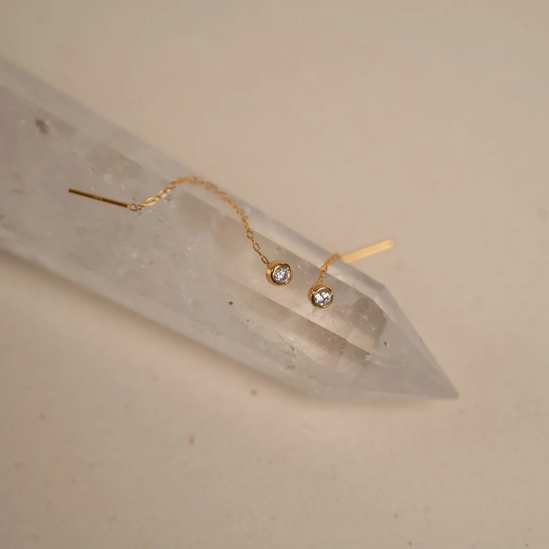 Sisi Copenhagen Amanda Crystal Golden øreringe forgyldt par zirkon