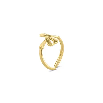 TIMI OF SWEDEN Havanna Bow ring guld justerbar