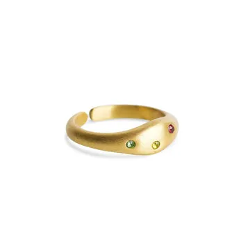 TIMI OF SWEDEN Eline crystal ring stål str. 17,5