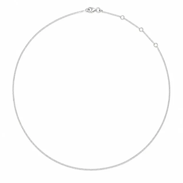 Wos Chain 925 halskæde sølv 55 cm tynd