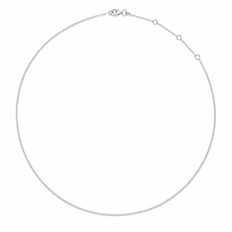 Wos Chain 925 halskæde sølv 55 cm tynd