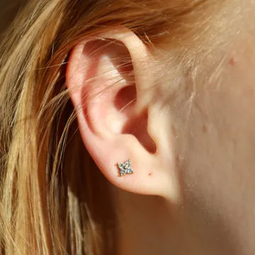 TIMI OF SWEDEN Hera stud øreringe guld crystal