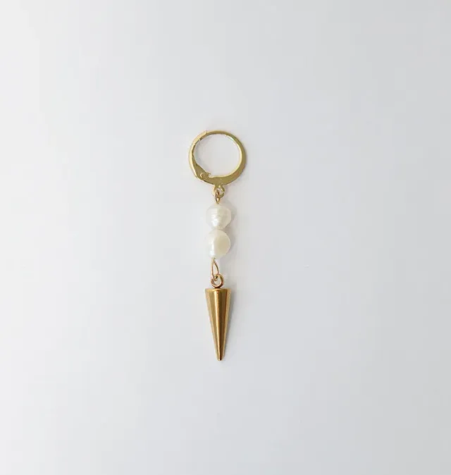 Wos Nacarina Duo Pearl single ørering guld perle