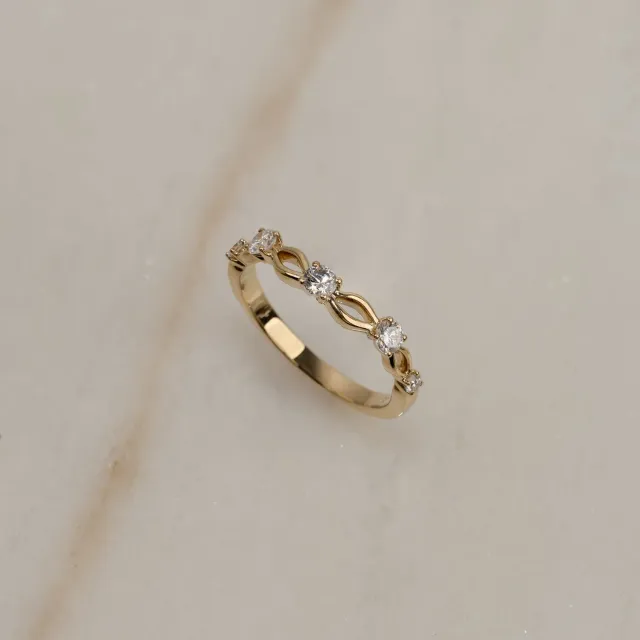 Sisi Copenhagen Wreath Diamond ring guld 0,35 ct
