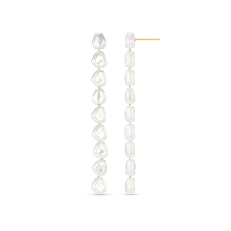 Orelia Statement Pearl Long Drop øreringe guld perle