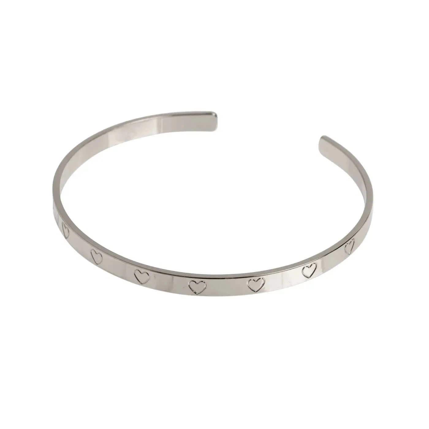 TIMI OF SWEDEN Hjertekontur armring guld justerbar
