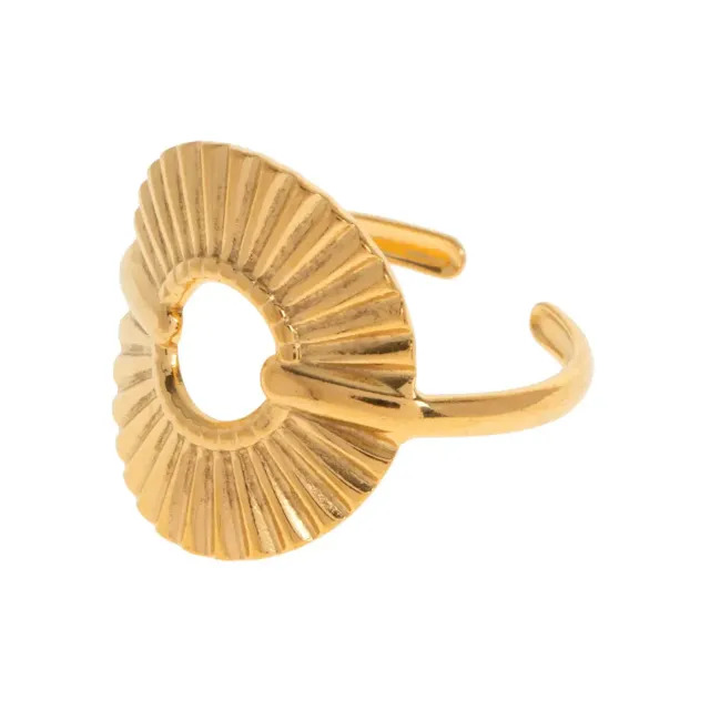 TIMI OF SWEDEN Helene Circle Ray justerbar ring guld