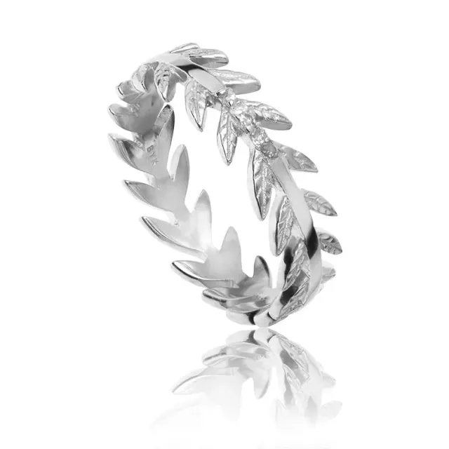 Bykjaergaard Arktisk Pil sølv ring champagne diamant