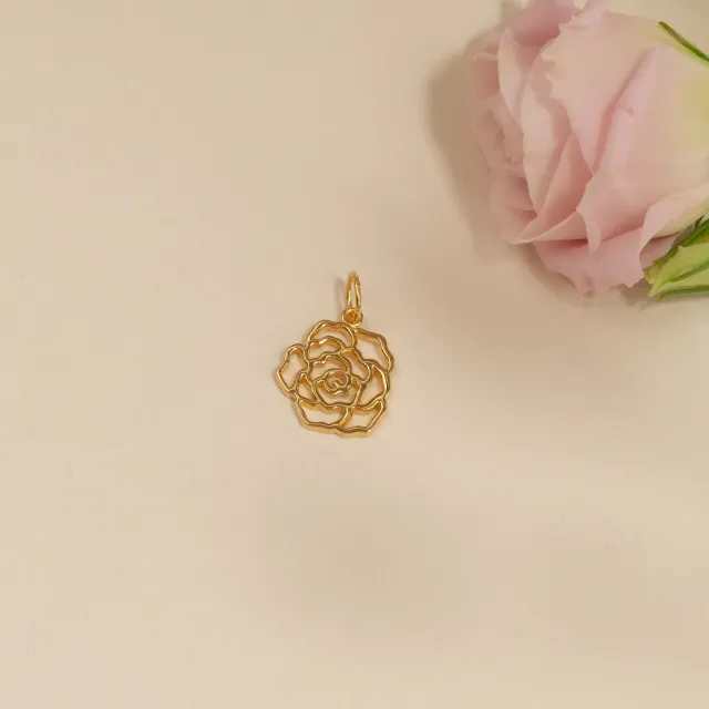 Sisi Copenhagen Rosa Golden vedhæng forgyldt rose 12 mm