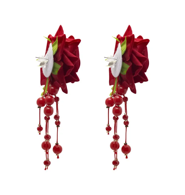 Wos WOS UP Emilia øreringe rød rose perler