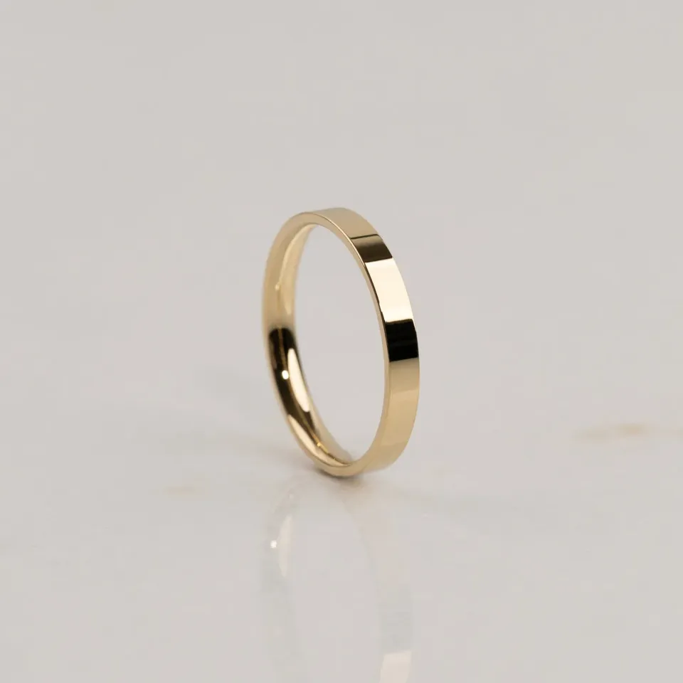Sisi Copenhagen Simple Flat Comfort vielsesring 3,5 mm guld