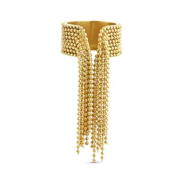 TIMI OF SWEDEN Agneta Tassel ring rustfrit stål justerbar