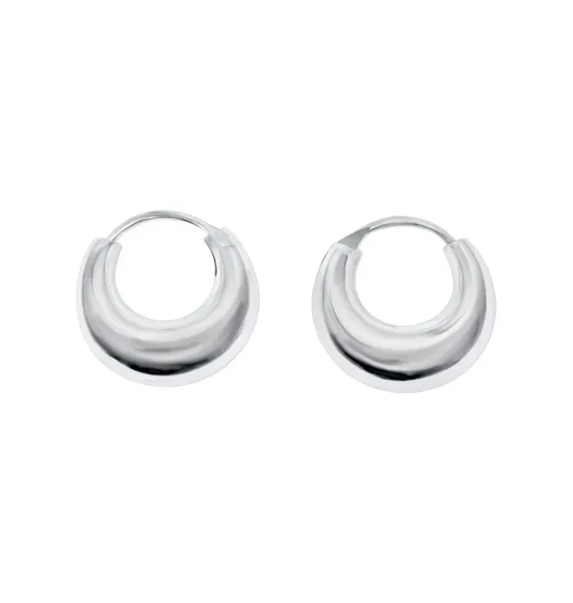 Wos Up Lio hoops 925 sølv 15 mm creoler små
