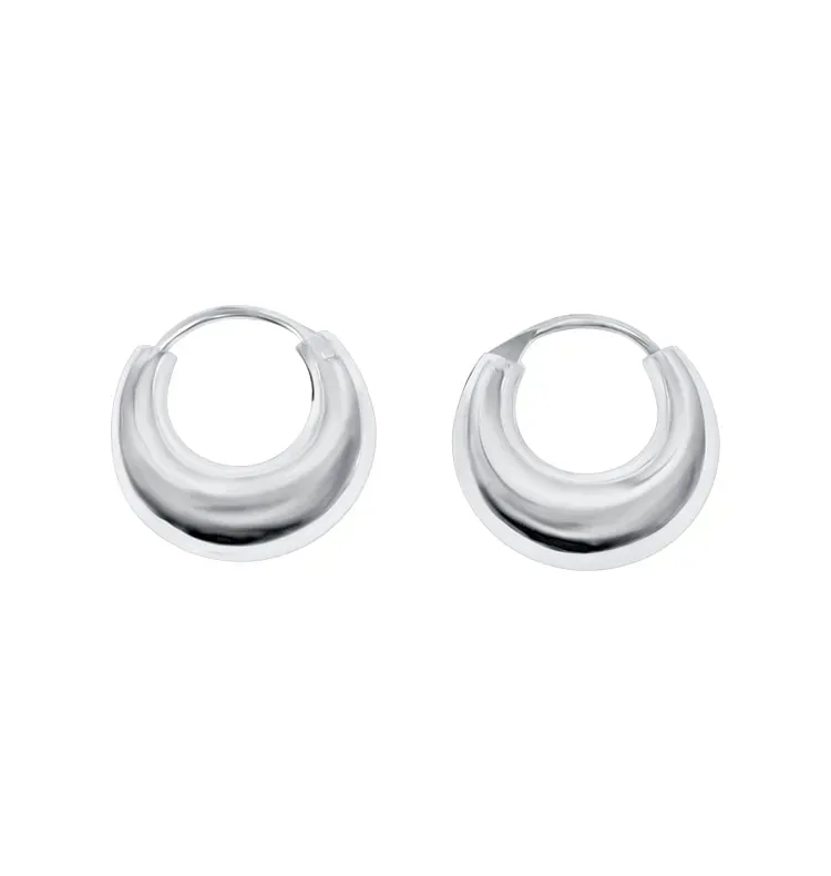 Wos Up Lio hoops 925 sølv 15 mm creoler små