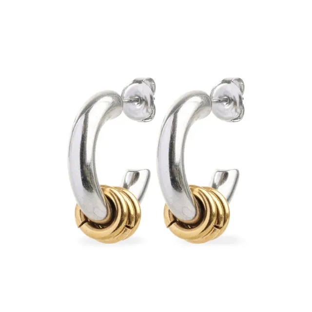 Timi of Sweden Luna hoops øreringe 22 mm forgyldt små