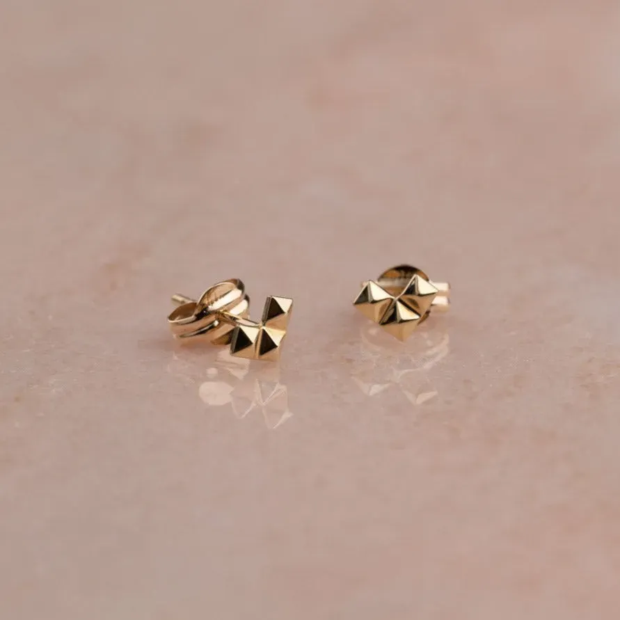 Sisi Copenhagen Rivet Heart ørestikker 9 kt guld par