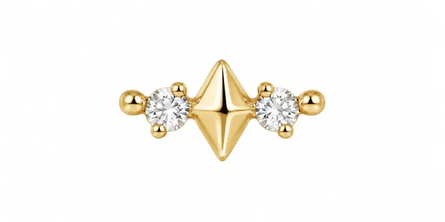 Wos Luna Stud Single ørering guld