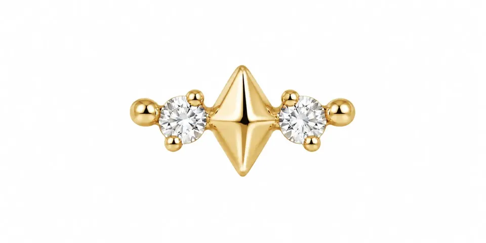 Wos Luna Stud Single ørering guld