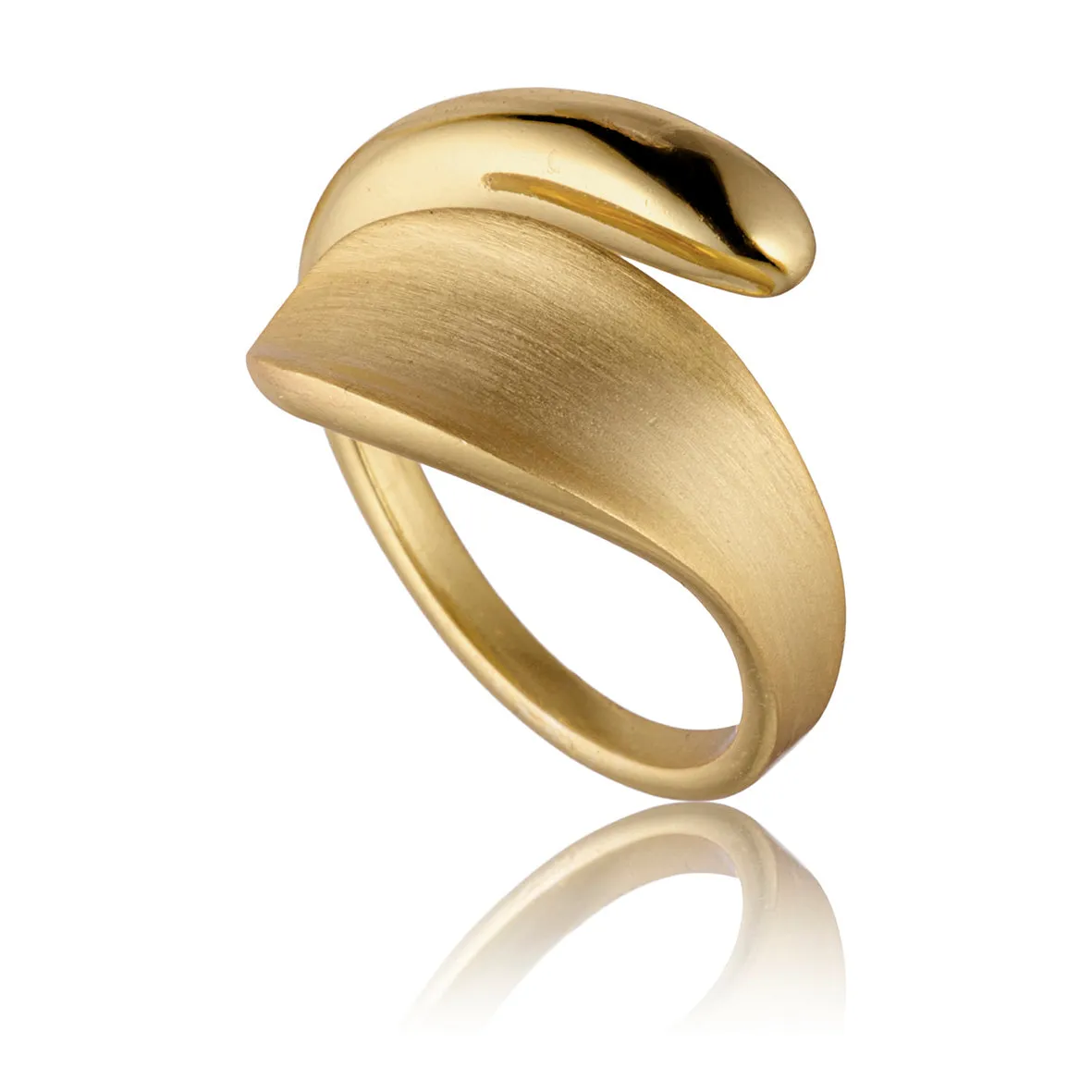 Bykjaergaard Mirror ring forgyldt mat blank 18 karat