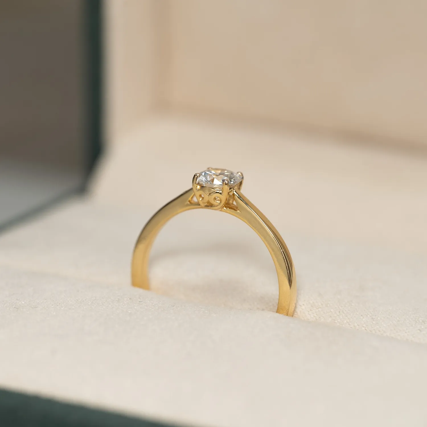 Sisi Copenhagen Solitaire Trellis lab-diamantring 14 kt guld