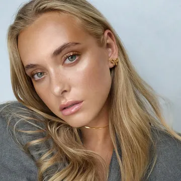 TIMI OF SWEDEN Juliette ørestikker sløjfe 16 mm forgyldt