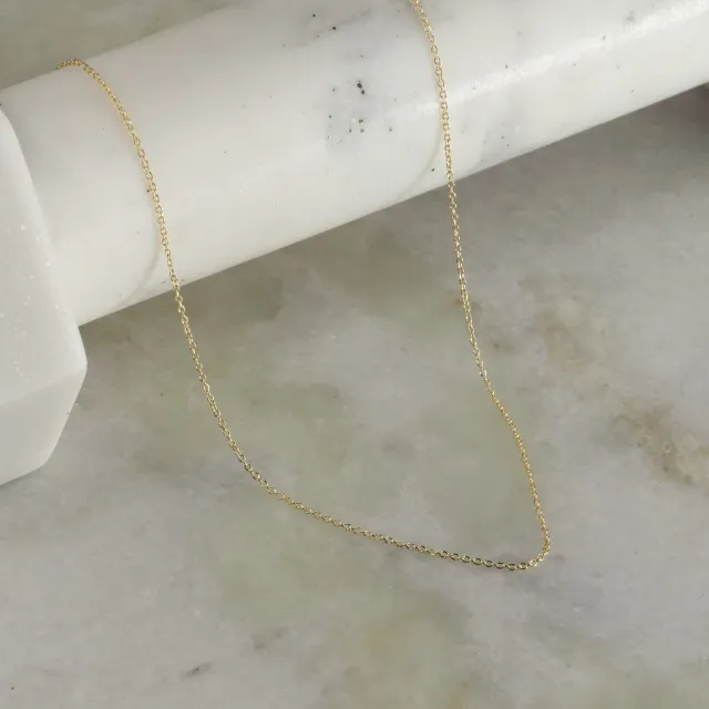 Sisi Copenhagen Simple Link Solid Gold Chain halskæde 14 kt guld 42 cm