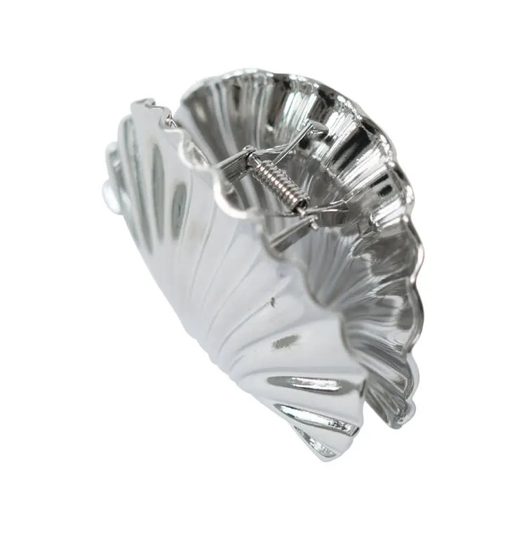 Wos Shell hårspænde sølv musling 9,3 cm