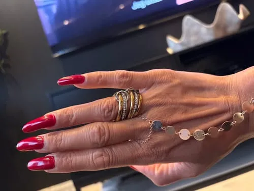 TIMI OF SWEDEN Kristina stacked ring two-tone