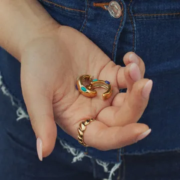 Timi of Sweden Elena hoop øreringe guld 22 mm vandtætte