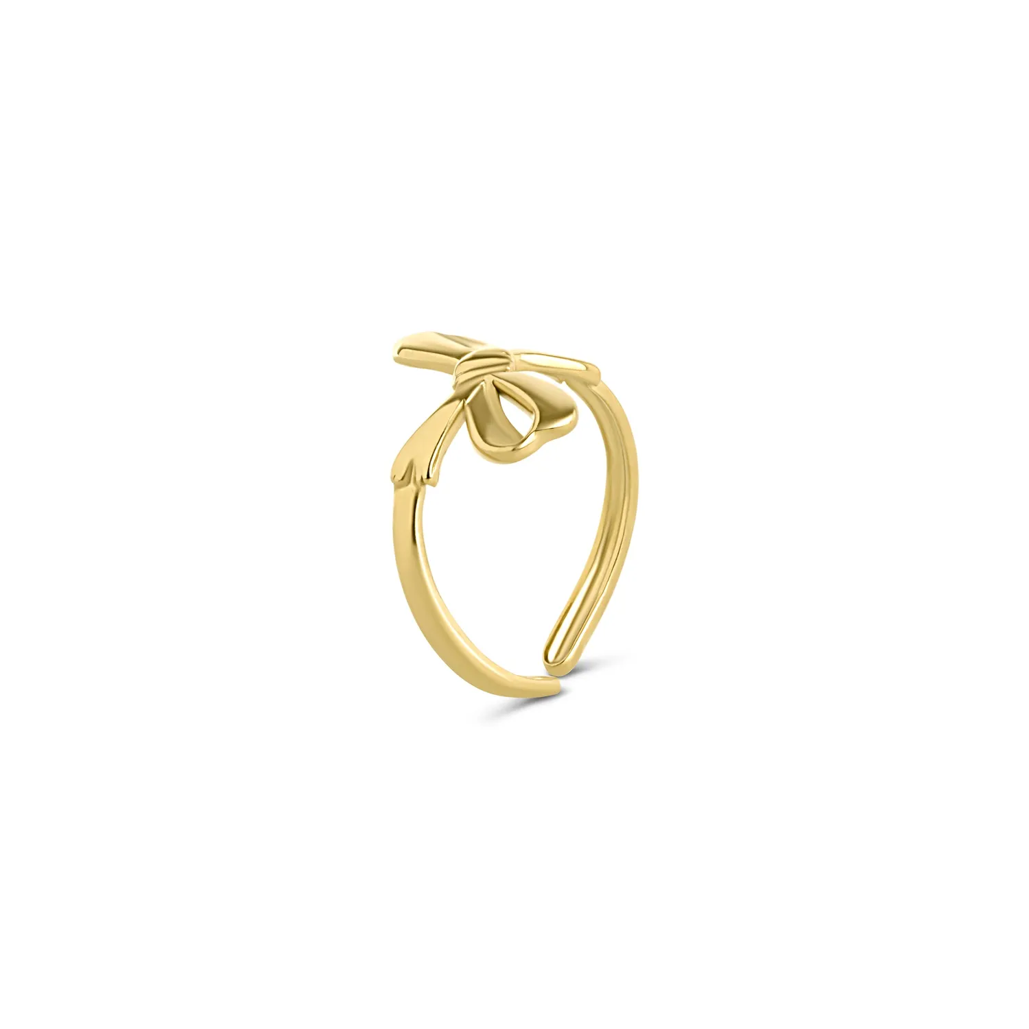 TIMI OF SWEDEN Havanna bue ring rustfrit stål guld